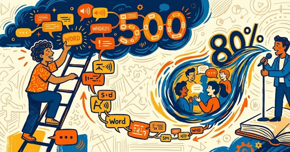 Apprenez l'anglais avec seulement 500 mots : la clé pour 80% des conversations !