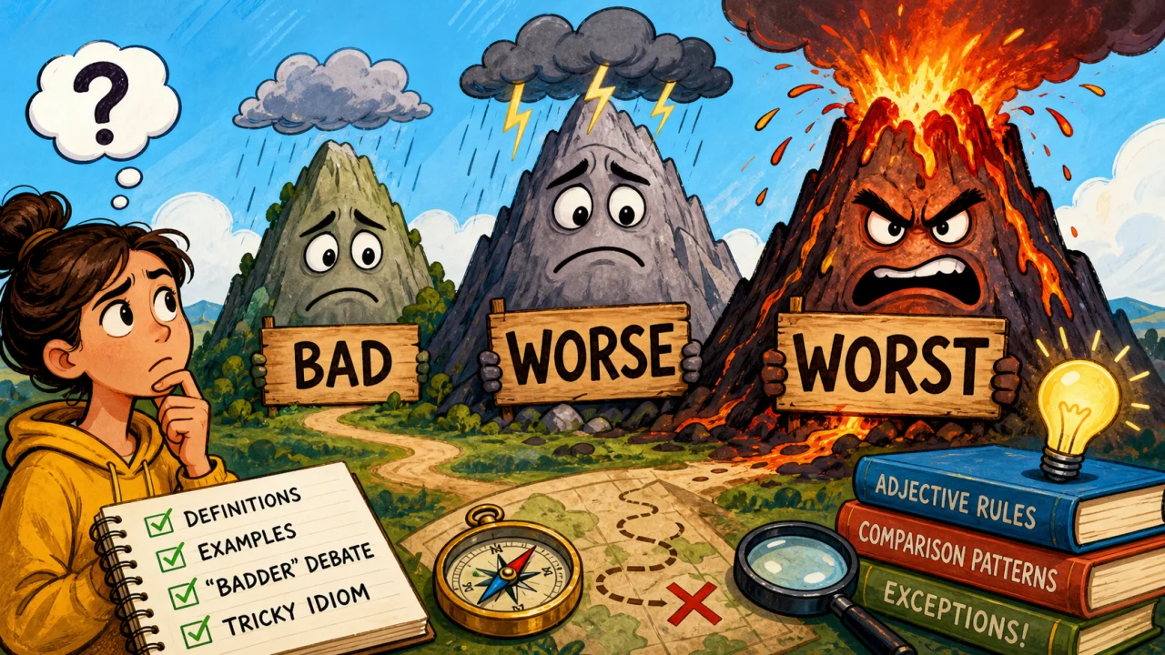 bad・worse・worst:なぜ「badder」とは言わないのか